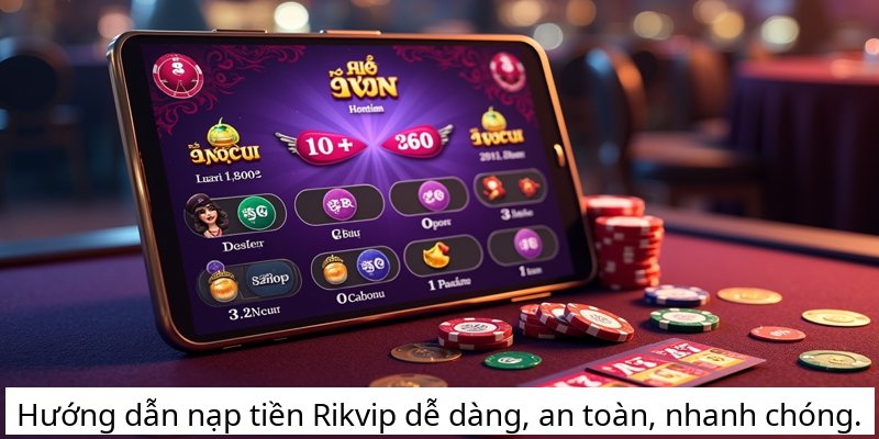 Hướng dẫn nạp tiền Rikvip dễ dàng, an toàn, nhanh chóng.