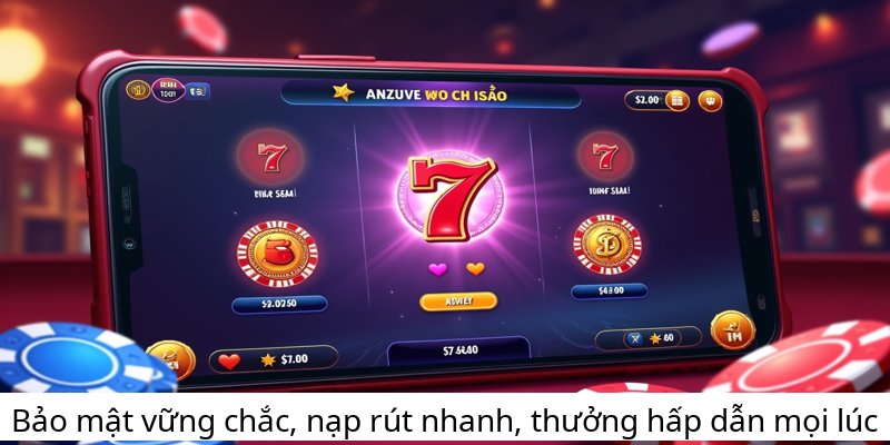 Bảo mật vững chắc, nạp rút nhanh, thưởng hấp dẫn mọi lúc