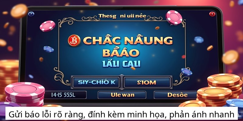 Gửi báo lỗi rõ ràng, đính kèm minh họa, phản ánh nhanh