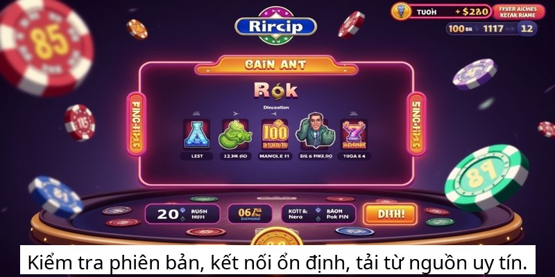 Kiểm tra phiên bản, kết nối ổn định, tải từ nguồn uy tín.