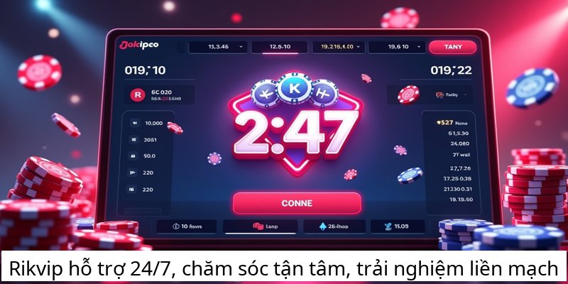 Rikvip hỗ trợ 24/7, chăm sóc tận tâm, trải nghiệm liền mạch