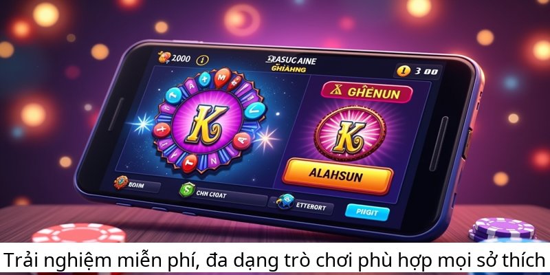 Trải nghiệm miễn phí, đa dạng trò chơi phù hợp mọi sở thích
