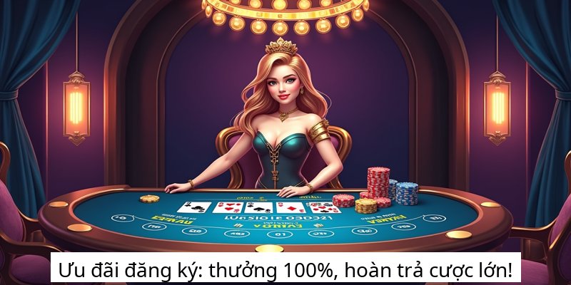 Ưu đãi đăng ký: thưởng 100%, hoàn trả cược lớn!