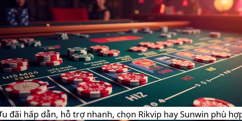 Ưu đãi hấp dẫn, hỗ trợ nhanh, chọn Rikvip hay Sunwin phù hợp!
