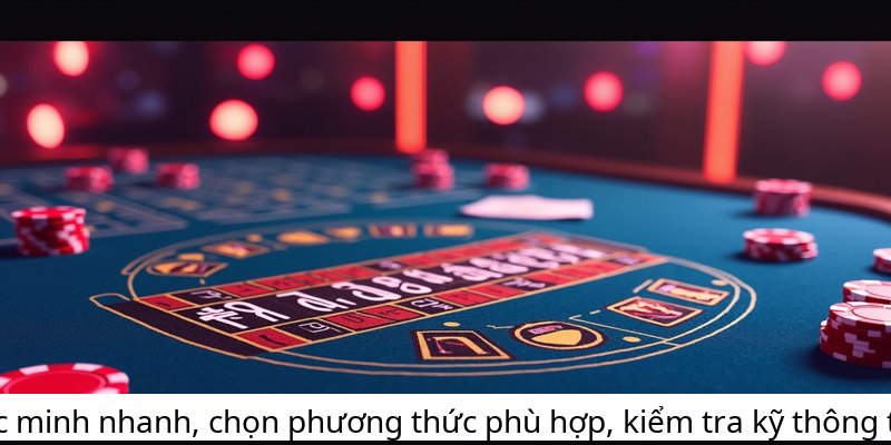 Xác minh nhanh, chọn phương thức phù hợp, kiểm tra kỹ thông tin.