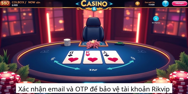 Xác nhận email và OTP để bảo vệ tài khoản Rikvip