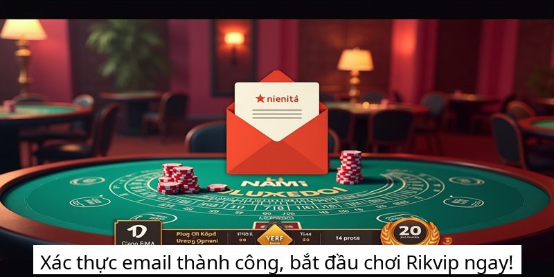 Xác thực email thành công, bắt đầu chơi Rikvip ngay!