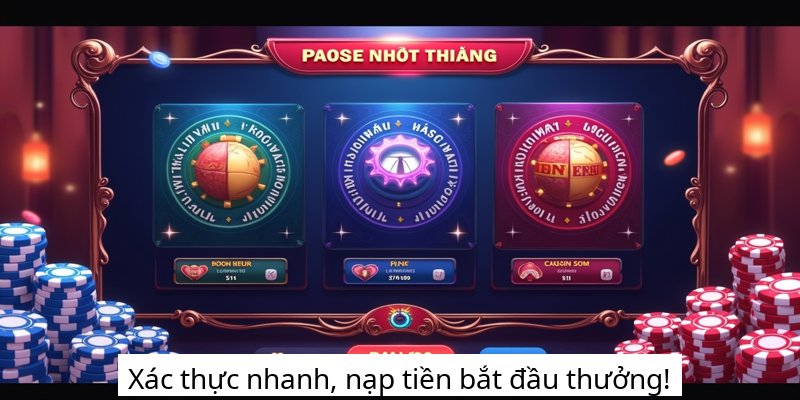 Xác thực nhanh, nạp tiền bắt đầu thưởng!
